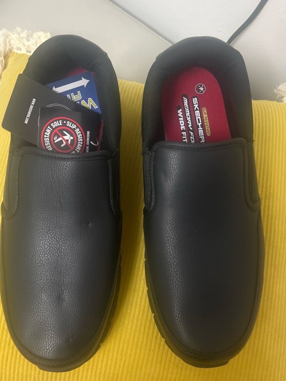 Skechers Men's Black Slip-On Memory Foam Loafers